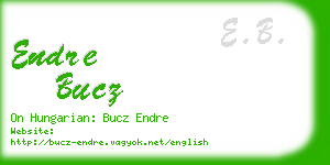 endre bucz business card